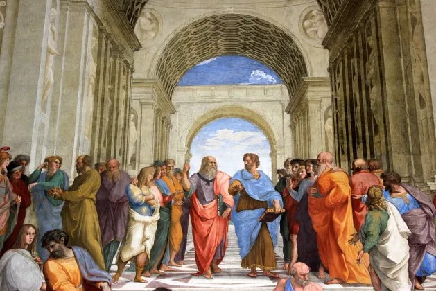 Painting of Plato and Aristotle The School of Athens