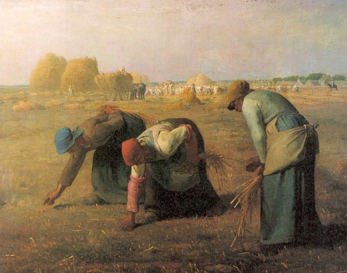 Jean-François Millet, The Gleaners, 1857 Contrasting styles The Stonebreakers Painting 