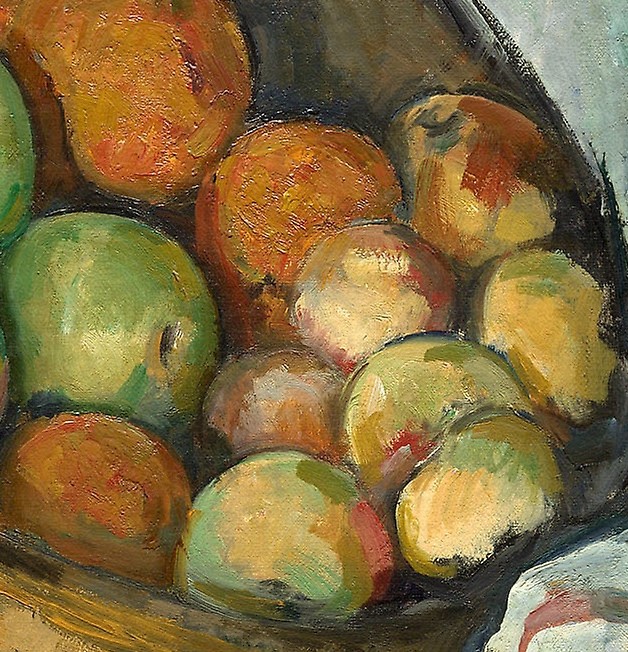 Light effect on The Basket of Apples by Paul Cézanne