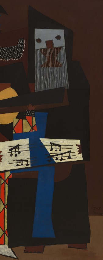 A monk in Picasso's Musicians depicted to Max Jacob