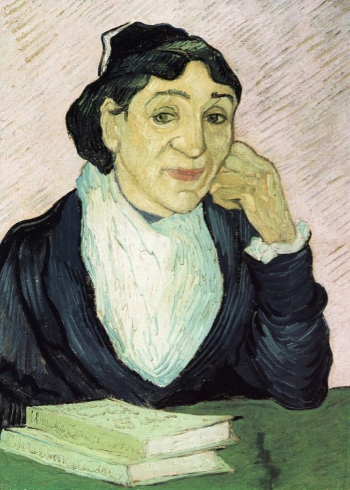 Oil painting by Vincent Van Gogh - L'ARLESIENNE, PORTRAIT OF MADAME GINOUX