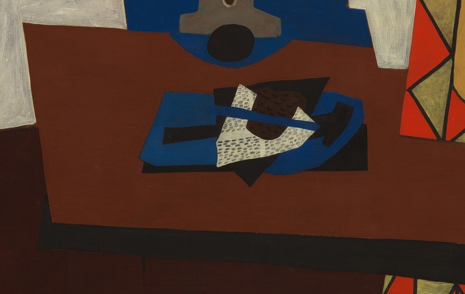still life such as a pipe and other undefined objects Musicians Picasso