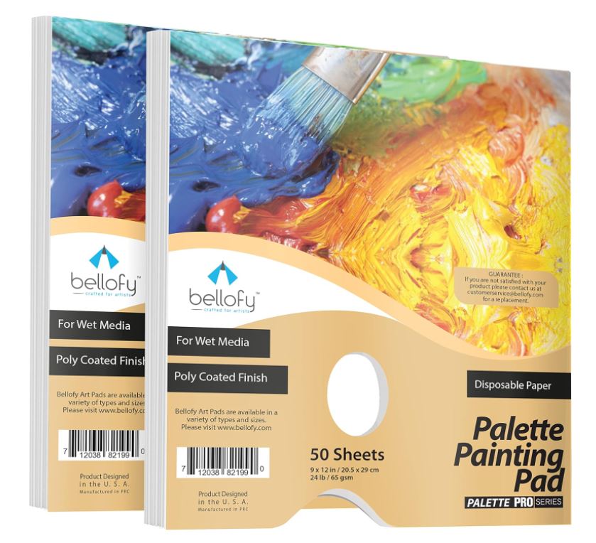2X Palette Paper Artist Palette - Start Fresh with Disposable Paint Palette Oil Painting Kit For Beginners