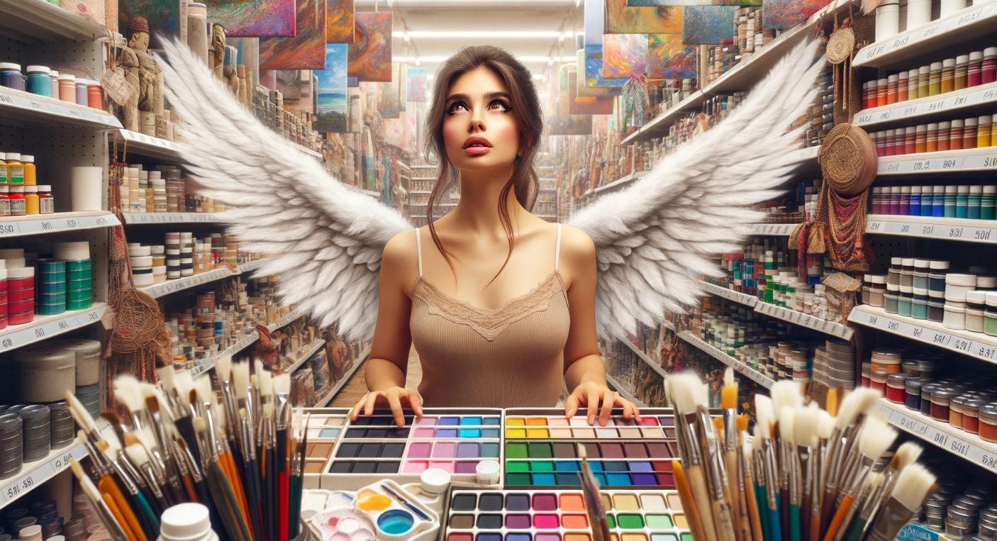 Wings of Curiosity and Ignorance , buying my first oil painting set 