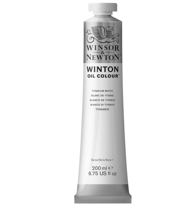 Winsor & Newton Winton Oil Color, 200ml (6.75-oz) Tube, Titanium White Oil Painting Kit For Beginners 